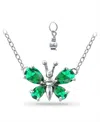 Giani Bernini Created Green Quartz Butterfly Necklace In Green