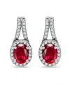 Giani Bernini Created Ruby And Cubic Zirconia Halo Earrings