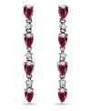 Giani Bernini Created Ruby And Cubic Zirconia Linear Drop Earrings In Multi