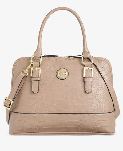 Giani Bernini Croc Dome Medium Satchel, Created For Macy's In Hummus