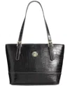 Giani Bernini Croc Medium Tote, Created For Macy's In Black