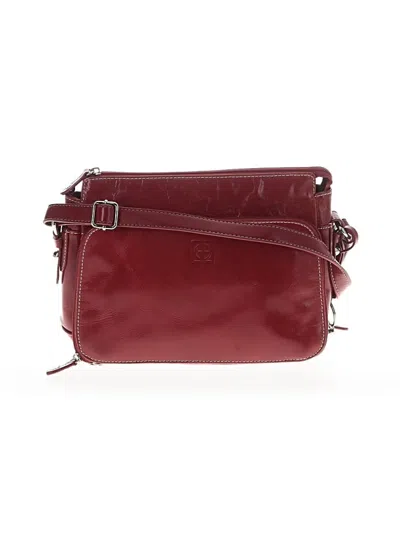 Pre-owned Giani Bernini Crossbody Bag In Burgundy