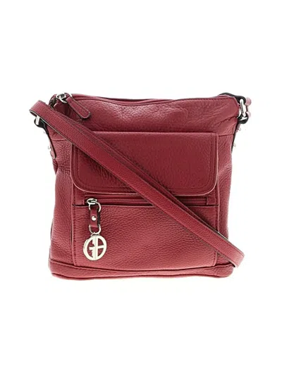 Pre-owned Giani Bernini Crossbody Bag In Burgundy