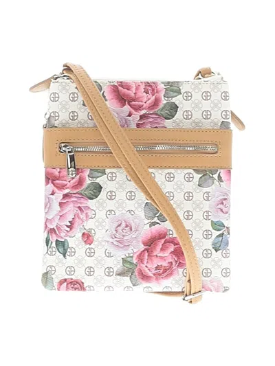 Pre-owned Giani Bernini Crossbody Bag In White