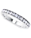 Giani Bernini Crystal Eternity Stackable Band In Sterling Silver, Created For Macy's In Silver
