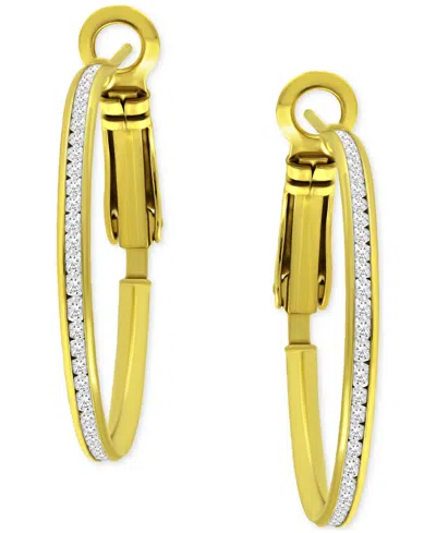 Giani Bernini Cubic Zirconia (2 Ct. T.w.) Small Hoop Earrings In Sterling Silver Or 18k Gold Over Sterling Silver,