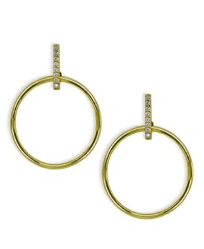Giani Bernini Cubic Zirconia Accent Front Circle Earrings In 18k Gold Plated Sterling Silver Or Sterling Silver