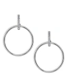 Giani Bernini Cubic Zirconia Accent Front Circle Earrings In 18k Gold Plated Sterling Silver Or Sterling Silver In Silver