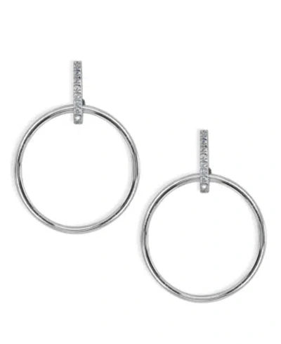 Giani Bernini Cubic Zirconia Accent Front Circle Earrings In 18k Gold Plated Sterling Silver Or Sterling Silver
