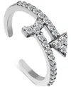Giani Bernini Cubic Zirconia Arrow Bypass Adjustable Toe Ring In Sterling Silver (also In 18k Gold-plated Sterling In Silver