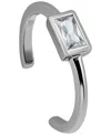 Giani Bernini Cubic Zirconia Baguette Bezel Toe Ring, Created For Macy's In Silver