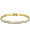 Giani Bernini Cubic Zirconia Baguette Tennis Bracelet, Created For Macy's In Gold