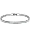Giani Bernini Cubic Zirconia Baguette Tennis Bracelet, Created For Macy's In Silver