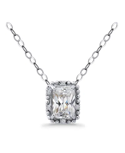 Giani Bernini Cubic Zirconia Bead Frame Pendant Necklace In 18k Gold-plated Sterling Silver, 16" + 2" Extender, Cr