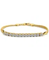 Giani Bernini Cubic Zirconia Beaded Chain Bracelet, Created For Macy's In Gold