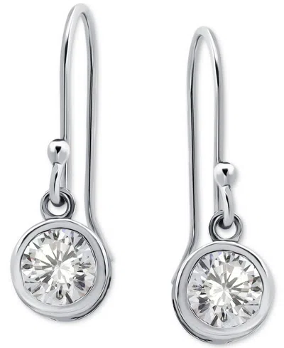 Giani Bernini Cubic Zirconia Bezel Drop Earrings In 18k Gold-plated Sterling Silver, Created For Macy's