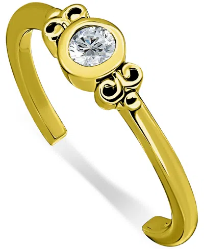 Giani Bernini Cubic Zirconia Bezel Fancy Toe Ring, Created For Macy's In Gold