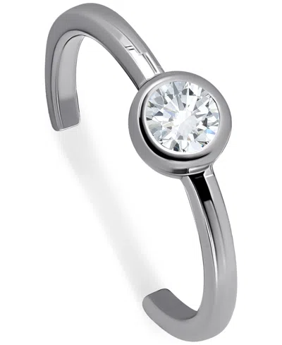 Giani Bernini Cubic Zirconia Bezel Polished Toe Ring, Created For Macy's In Silver