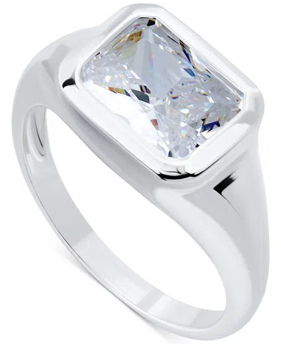 Giani Bernini Cubic Zirconia Bezel Solitaire Ring In Sterling Silver, Exclusively At Macy's (also Available In 18k