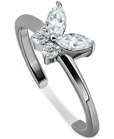 Giani Bernini Cubic Zirconia Butterfly Toe Ring, Created For Macy's In Silver