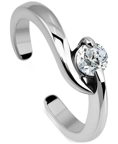 Giani Bernini Cubic Zirconia Bypass Adjustable Toe Ring In Sterling Silver (also In 18k Gold-plated Sterling Silve