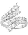 Giani Bernini Cubic Zirconia Bypass Statement Ring In Sterling Silver, Created For Macy's In Sterling Silver