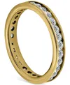 Giani Bernini Cubic Zirconia Channel-set Eternity Ring (1-1/2 Ct. T.w.) In 18k Gold Over Sterling Silver, Exclusiv In Gold