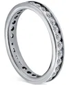 Giani Bernini Cubic Zirconia Channel-set Eternity Ring (1-1/2 Ct. T.w.) In Sterling Silver, Exclusively At Macy's In Silver