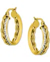 Giani Bernini Cubic Zirconia Channel-set Hoop Earrings (3-1/4 Ct. T.w.) In 18k Gold Over Sterling Silver In Gold