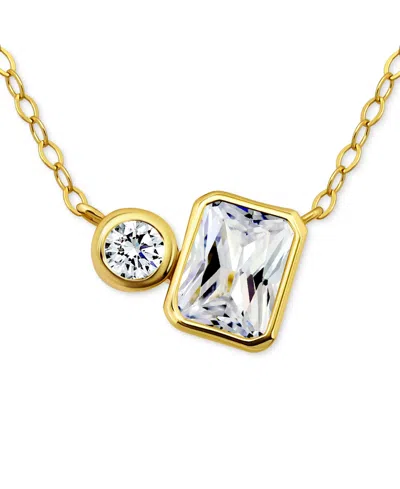 Giani Bernini Cubic Zirconia Collar Necklace, 16" + 2" Extender, Exclusively At Macy's In Gold