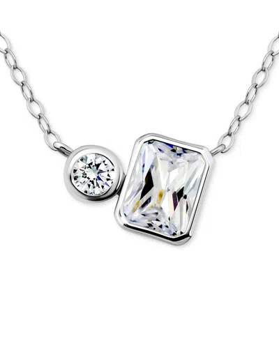 Giani Bernini Cubic Zirconia Collar Necklace, 16" + 2" Extender, Exclusively At Macy's In Metallic