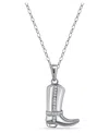 Giani Bernini Cubic Zirconia Cowboy Boot Pendant In Sterling Silver In Sterling Silver