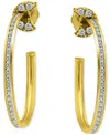 Giani Bernini Cubic Zirconia Crescent Moon Small Hoop Earrings, 1", Exclusively At Macy's