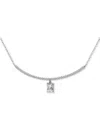 Giani Bernini Cubic Zirconia Curved Bar Baguette Pendant Necklace, 16" + 2" Extender