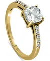 Giani Bernini Cubic Zirconia Cushion Cut & Pave Ring, Exclusively At Macy's In Gold