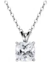 Giani Bernini Cubic Zirconia Cushion Solitaire Pendant Necklace, 16" + 2" Extender, Exclusively At Macy's