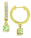 Giani Bernini Cubic Zirconia Dangle Drop Huggie Hoop Earring In Sterling Silver Or 18k Gold Over Silver (also Avai In Gold
