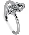 GIANI BERNINI CUBIC ZIRCONIA DOUBLE HEART TOE RING, CREATED FOR MACY'S