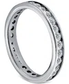 Giani Bernini Cubic Zirconia Channel-set Eternity Ring (1-1/2 Ct. T.w.) In Sterling Silver, Exclusively At Macy's In Silver