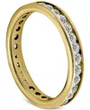 Giani Bernini Cubic Zirconia Channel-set Eternity Ring (1-1/2 Ct. T.w.) In 18k Gold Over Sterling Silver, Exclusiv In Gold