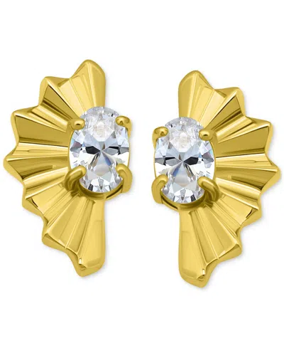 Giani Bernini Cubic Zirconia Fan Stud Earrings In Gold