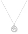 Giani Bernini Cubic Zirconia E Monogram 18" Pendant Necklace In Sterling Silver, Created For Macy's In Silver