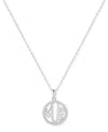 Giani Bernini Cubic Zirconia Filigree Initial U Monogram 18" Pendant Necklace In Sterling Silver, Macy's Exclusive In Metallic