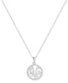 Giani Bernini Cubic Zirconia Filigree Initial V Monogram 18" Pendant Necklace In Sterling Silver, Macy's Exclusive In White