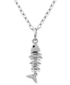 Giani Bernini Cubic Zirconia Fishbone Pendant Necklace, 16" + 2" Extender, Exclusively At Macy's