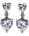 Giani Bernini Cubic Zirconia Heart Drop Earrings (3-1/10 Ct. T.w.) In 18k Gold Over Sterling Silver (also Availabl In Silver
