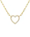 Giani Bernini Cubic Zirconia Heart Pendant Necklace, 16" + 2" Extender, Exclusively At Macy's In Gold