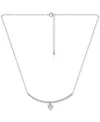 Giani Bernini Cubic Zirconia Heart Pendant Necklace (2-1/20 Ct. T.w.) In Sterling Silver, 16" + 2" Extender In Silver
