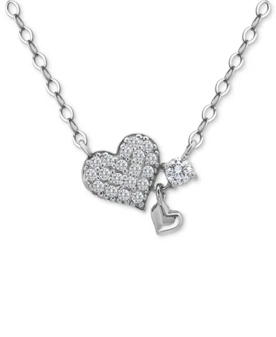 Giani Bernini Cubic Zirconia Heart Pendant Necklace (3/8 Ct. T.w.) In 18k Gold-plated Sterling Silver, 16" + 2" Ex