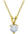 Giani Bernini Cubic Zirconia Heart Pendant Necklace In 18k Gold-plated Sterling Silver (also In Sterling Silver), 